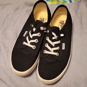 POPFLEX Black Canvas Loafers